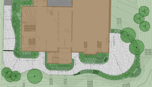 A brand-new patio space that is accessible at grade will send a powerful image of relationships to the community. Exterior Patio Plan